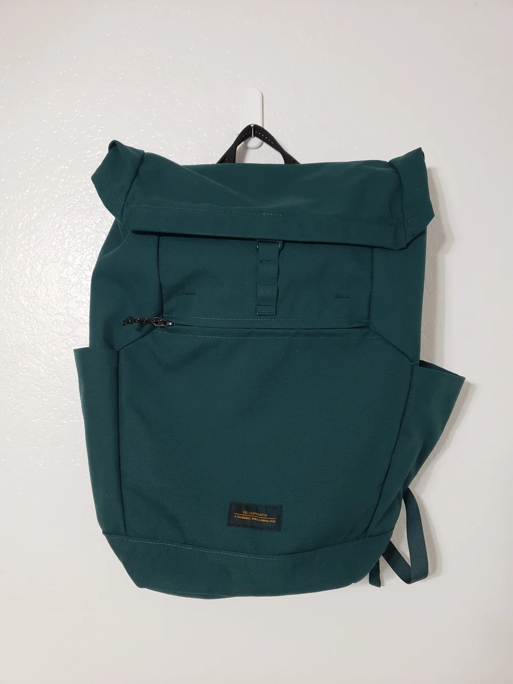REI Co-op Ruckpack Roll Top Backpack Teal Green Laptop Travel Hiking Daypk